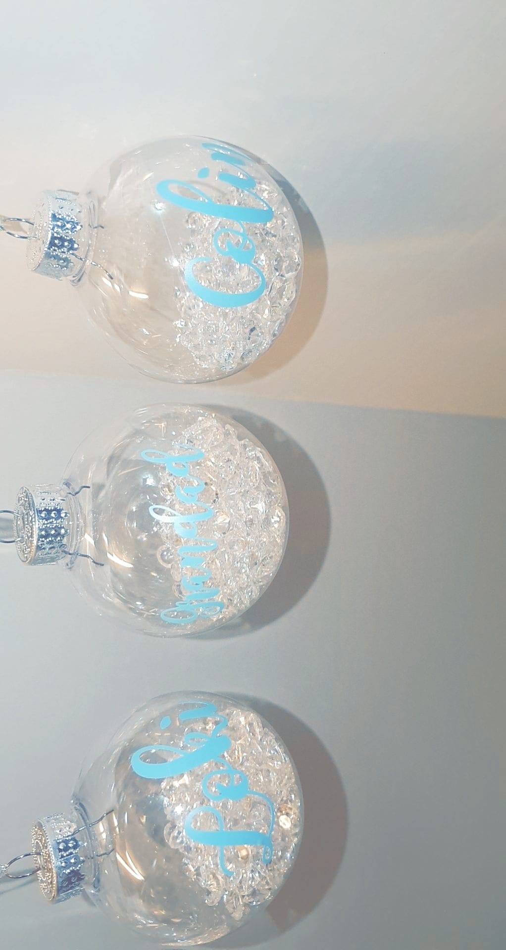 Personalised Named Christmas Baubles Decorations