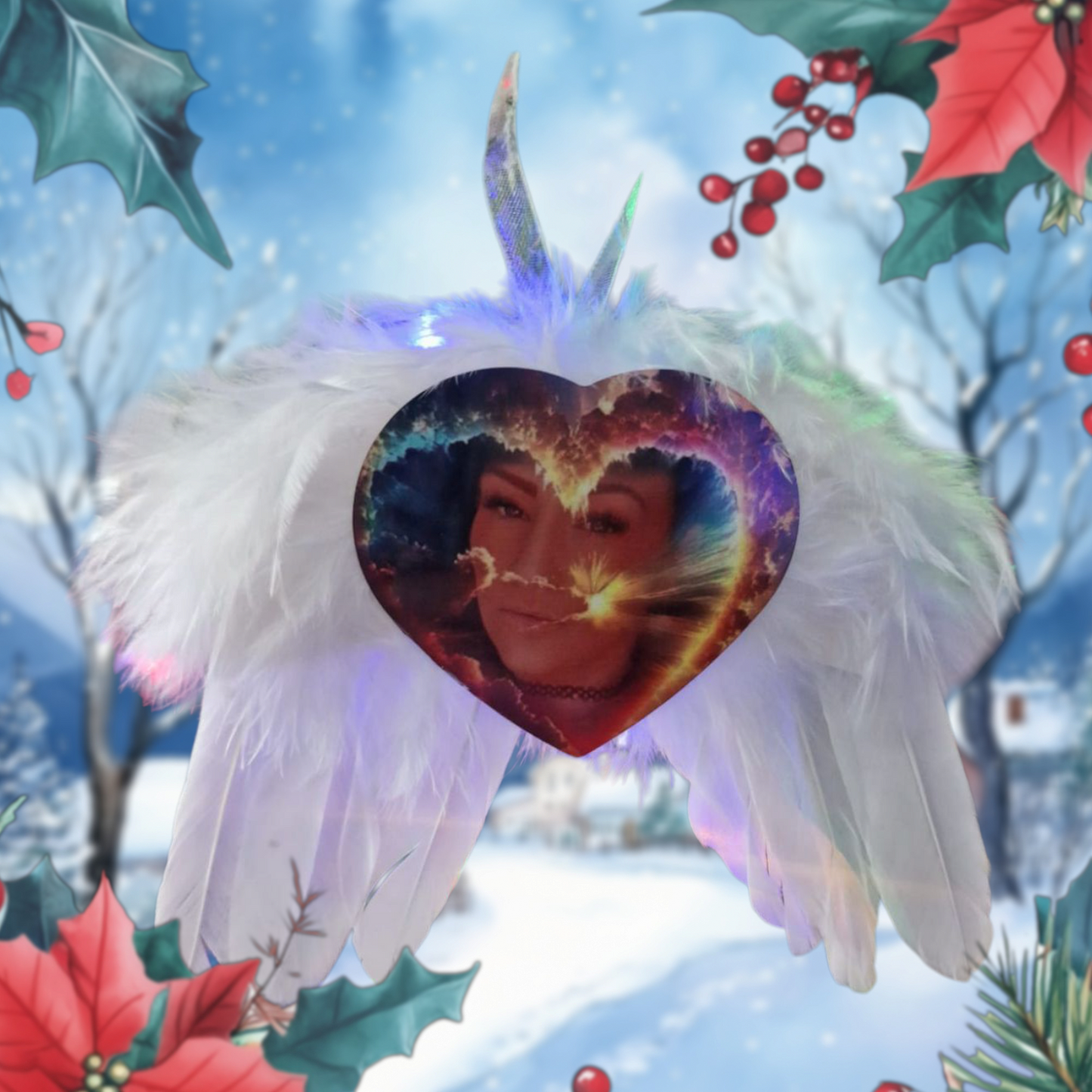Personalised Angel wings Christmas Tree Decoration