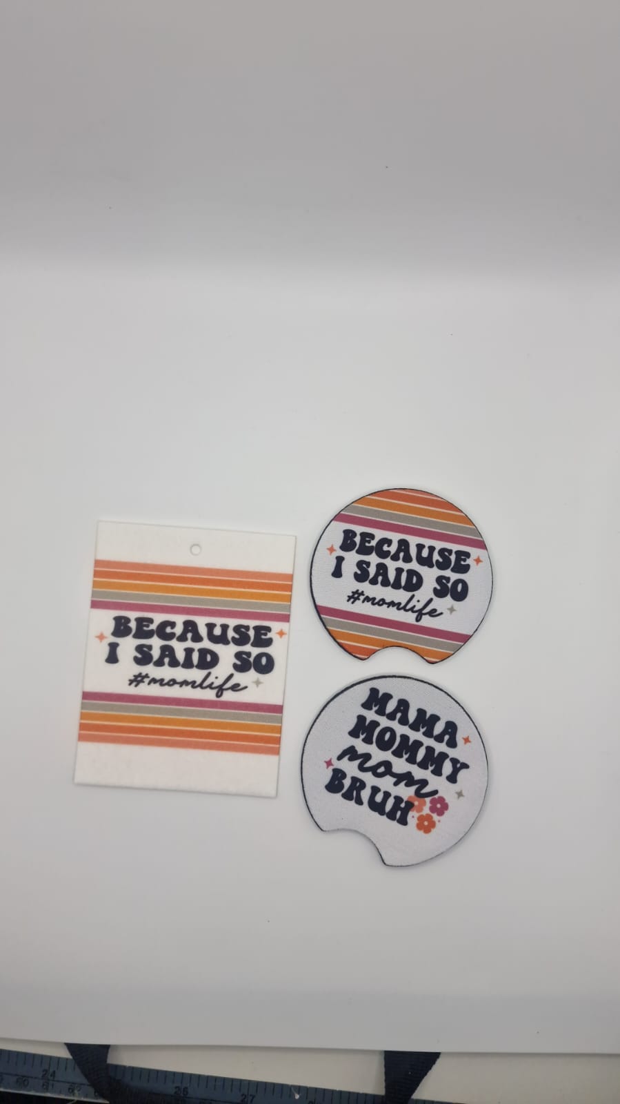 Girly Cute Funny Car Coasters (2 pack) + Air Freshener