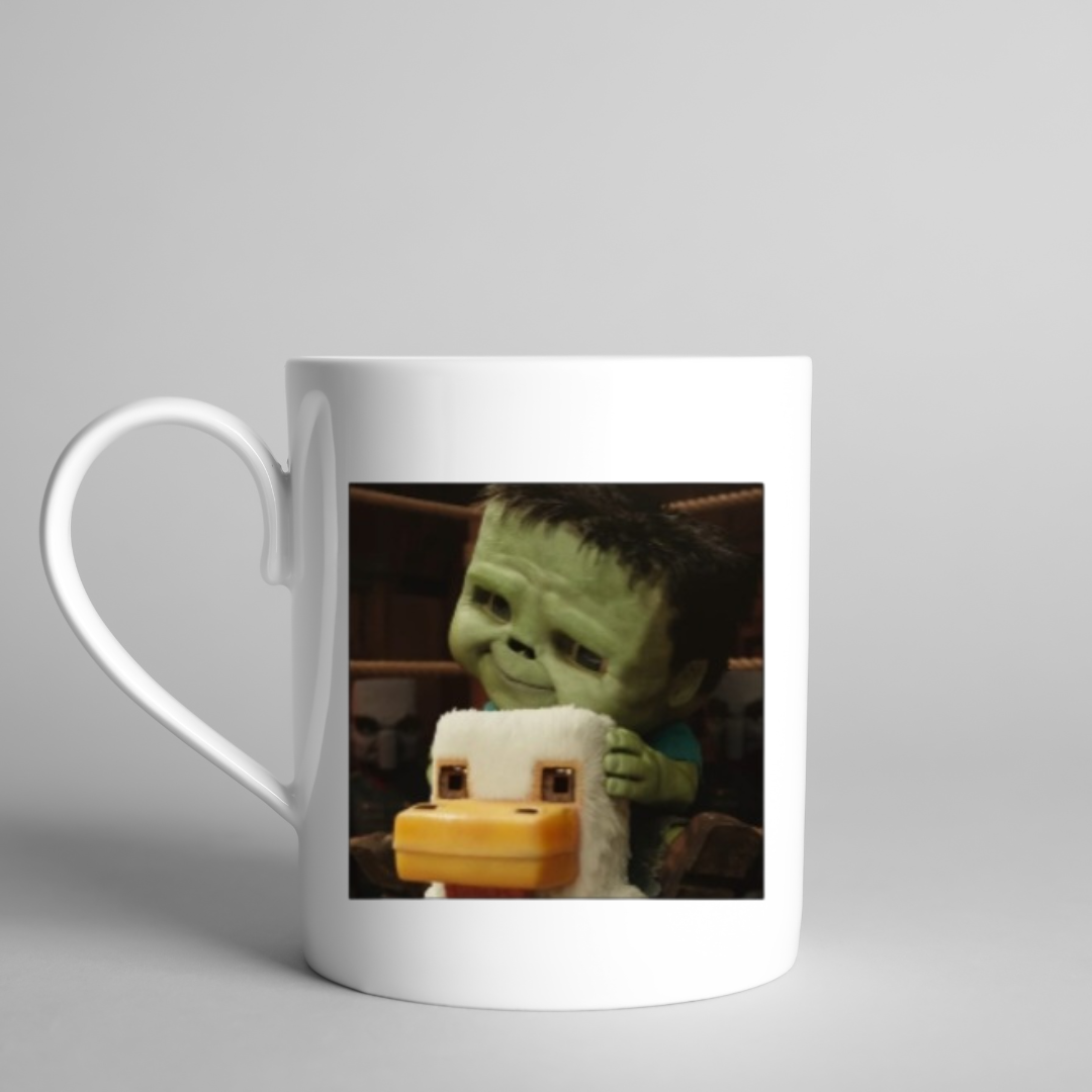 Cute Green Monster Mug | Funny Cute Character Coffee Cup