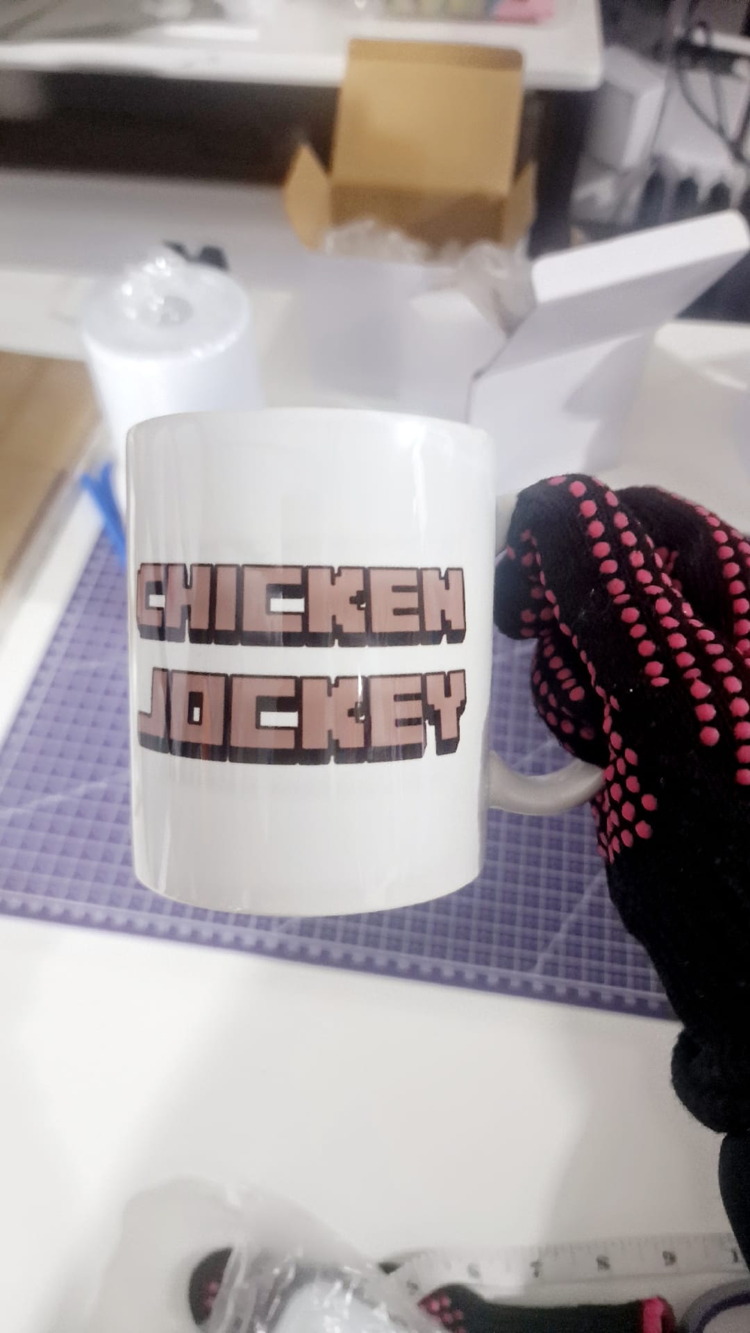Chicken Jockey Mug — Funny Zombie Baby & Chicken Gamer Coffee Cup — Unique Gift for Gamers and Kids