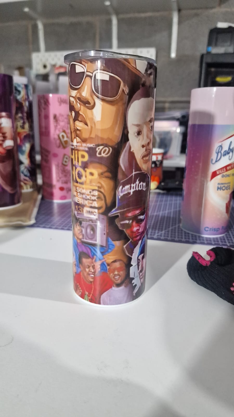 Hip hop, music 20oz tumbler, book lovers, drinks, TBF, reading. Gift for him, Brother, son, friend