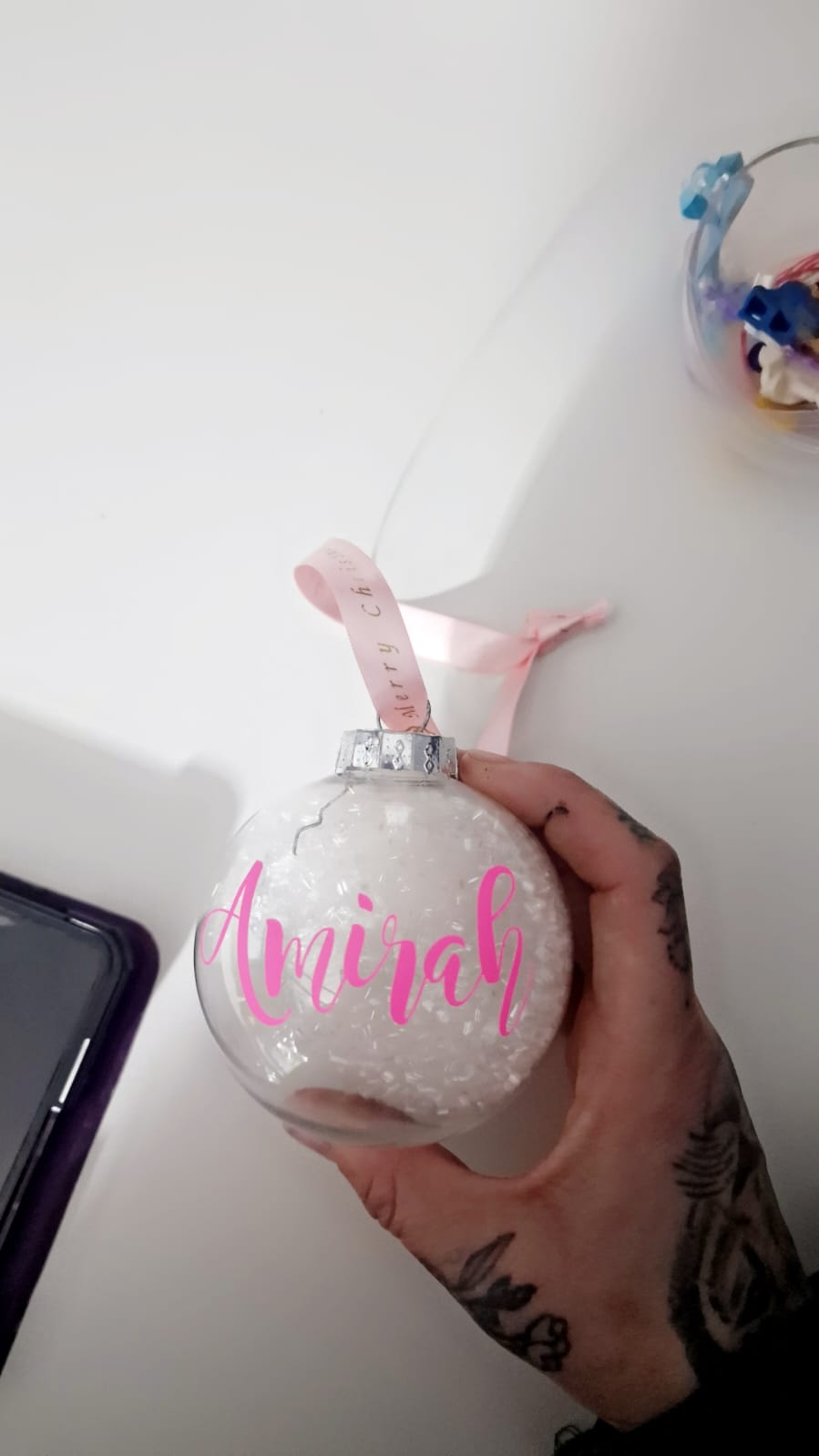 Personalised Named Christmas Baubles Decorations