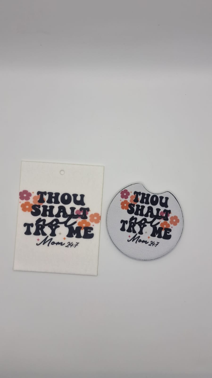 Girly Cute Funny Car Coasters (2 pack) + Air Freshener