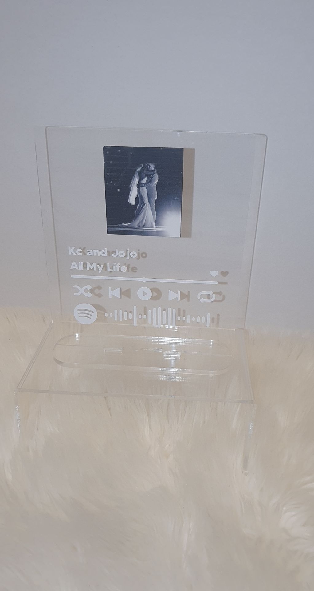 Personalised Acrylic Plaque | Custom Song & Photo Music Plaque