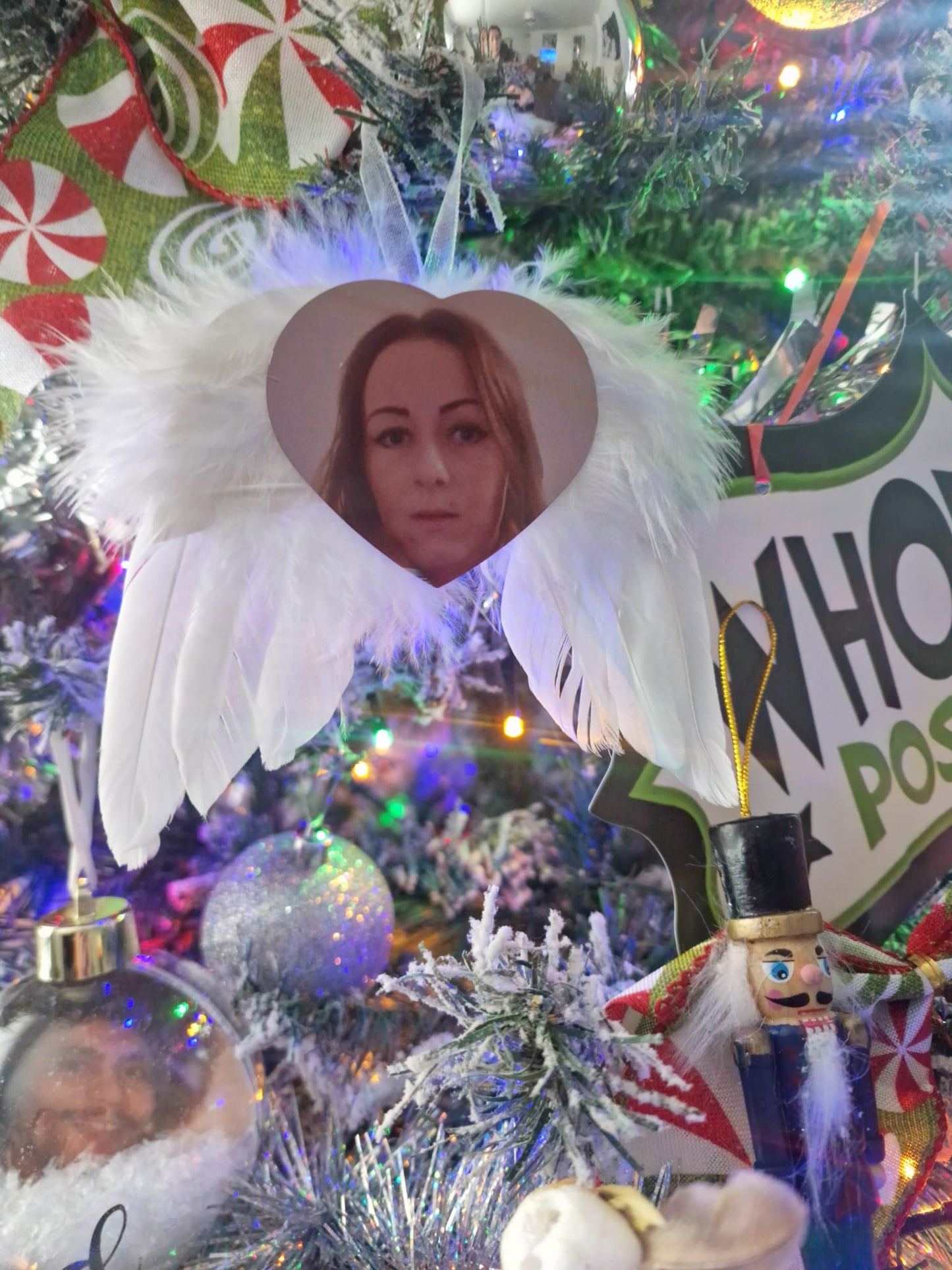 Personalised Angel wings Christmas Tree Decoration