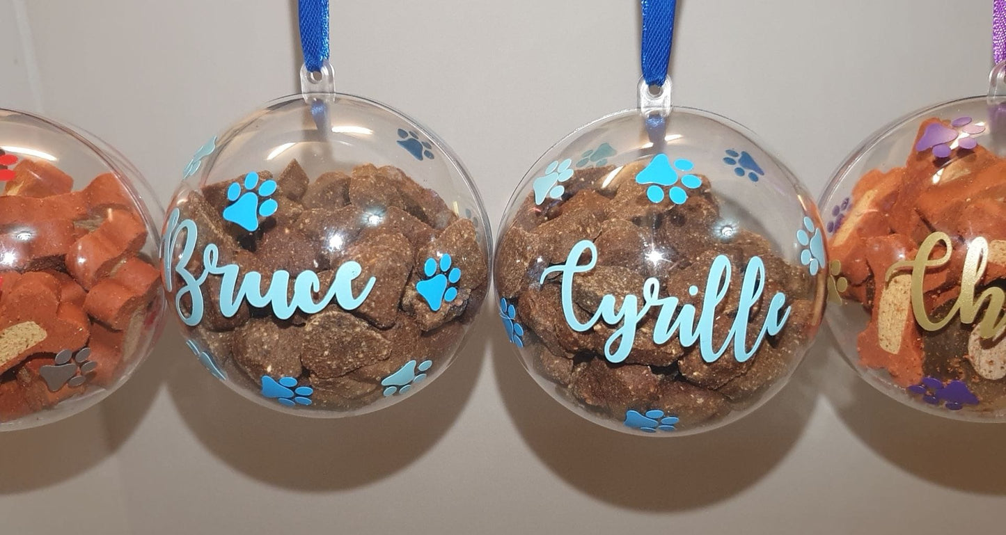 Pet Baubles Christmas Tree Decorations Dog Cat Treats