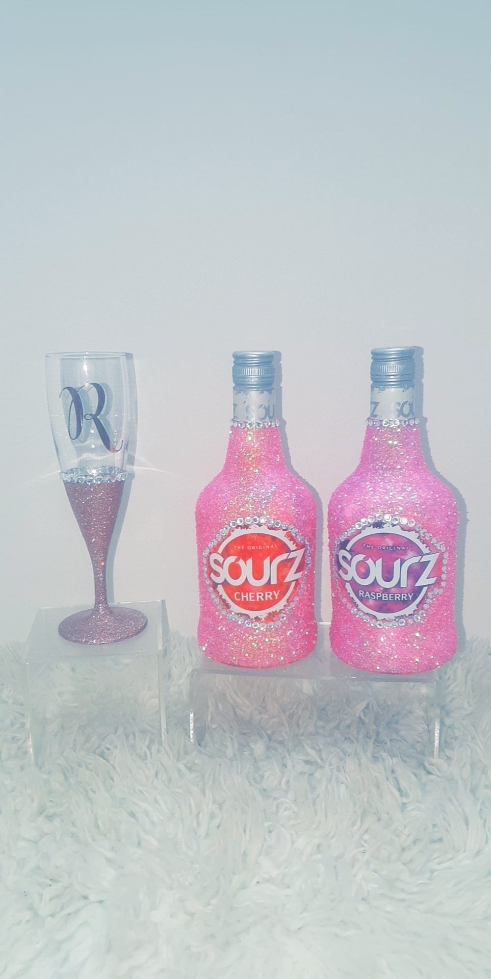 Personalised Glitter Glass | Custom Name, Number or Design | Sparkly Gift Glass