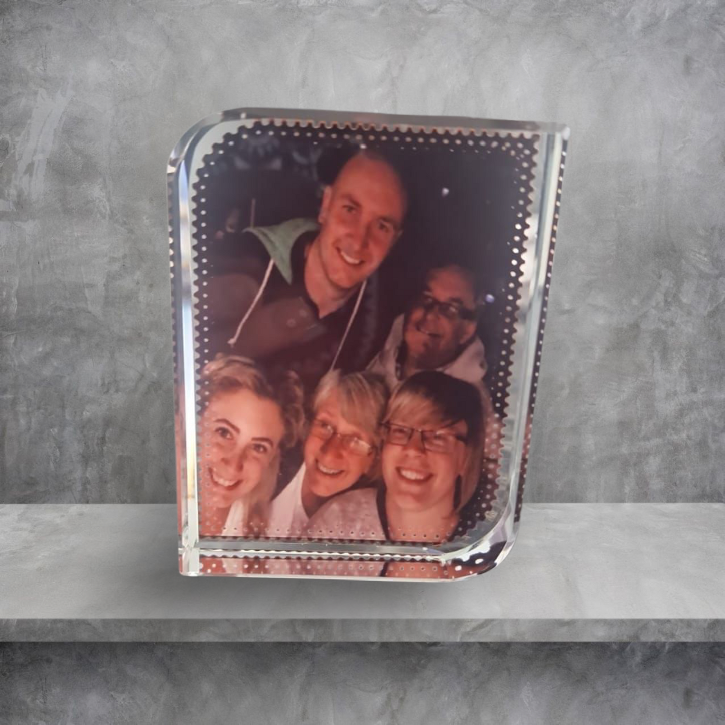 Personalised Glass Photo Block