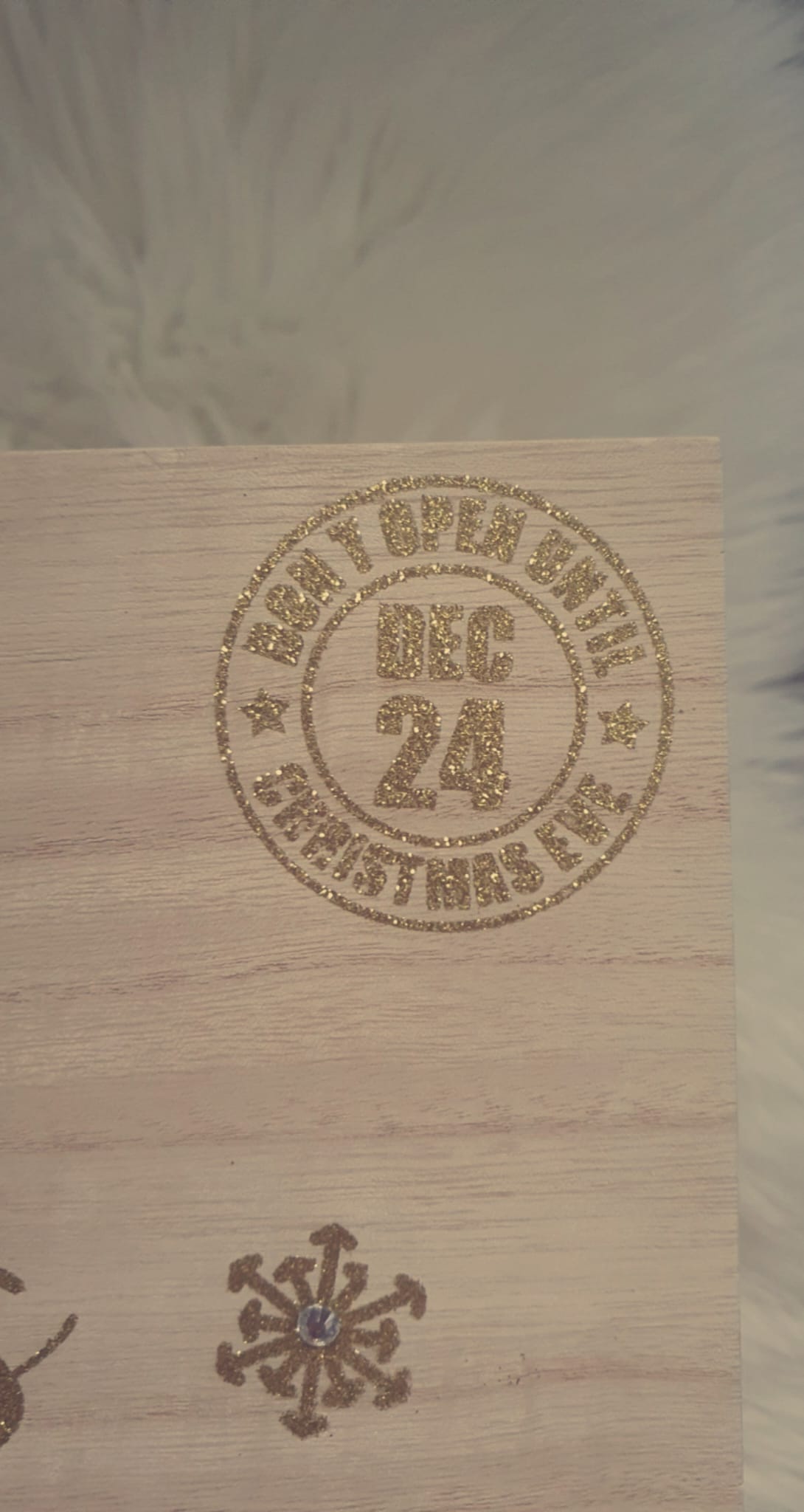 Christmas Eve Wooden Personalised Family Child Children Box - Christmas Decoration- Father Christmas