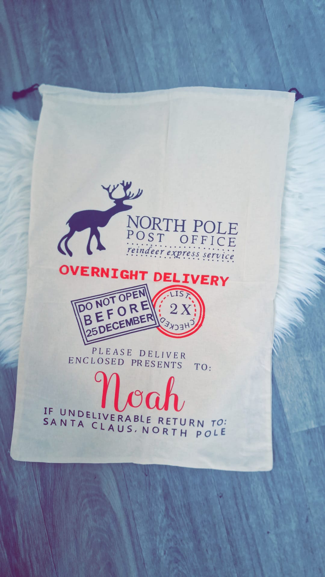 Personalised Christmas Santa Sacks Decorations