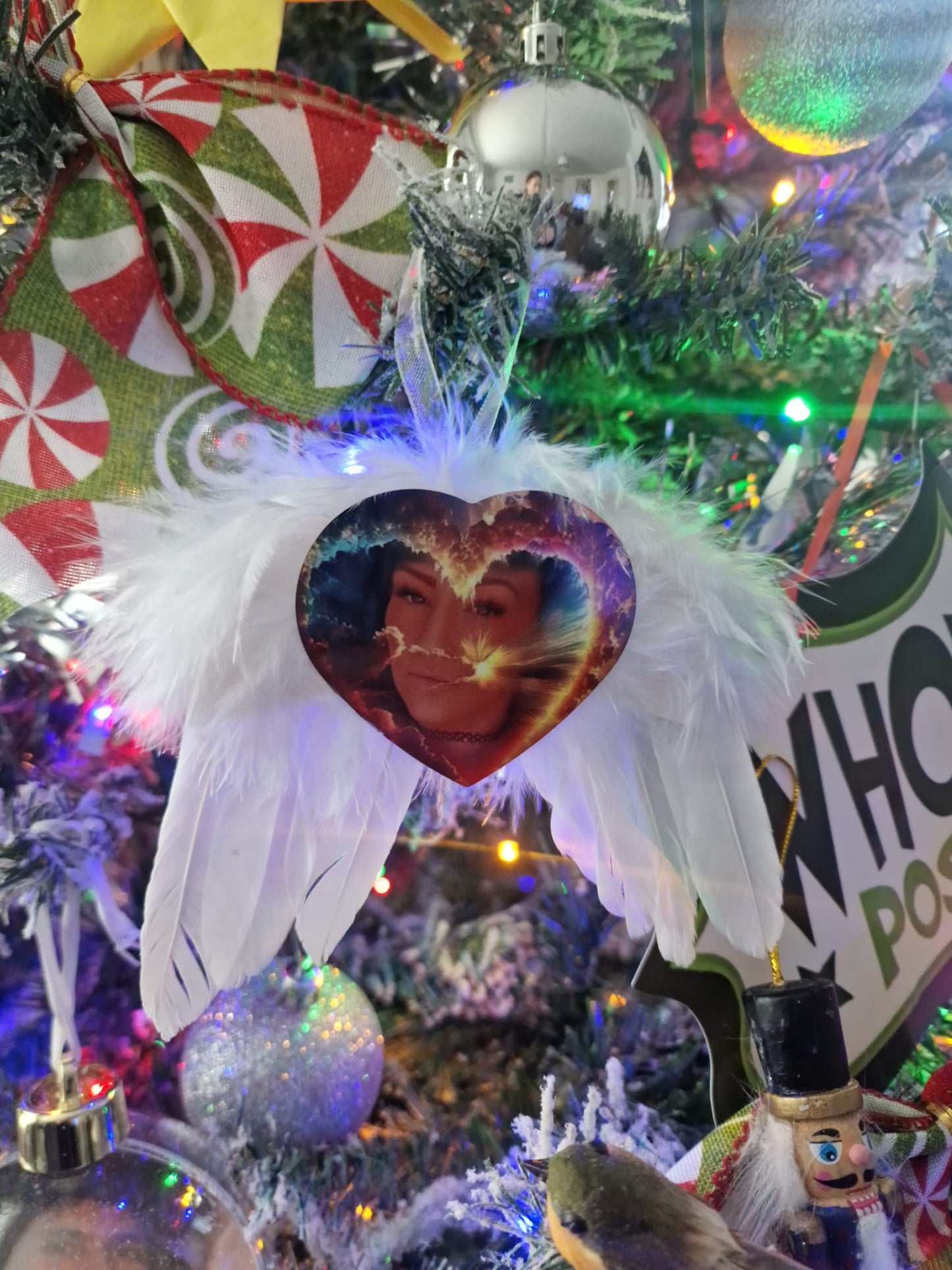 Personalised Angel wings Christmas Tree Decoration