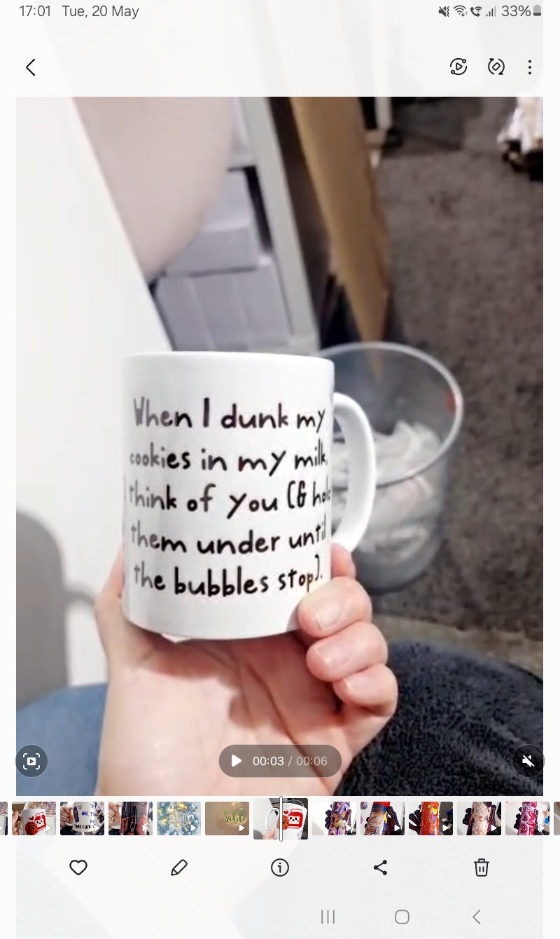 Funny Cookie & Milk Mug | Dunking Cookies Joke Cup