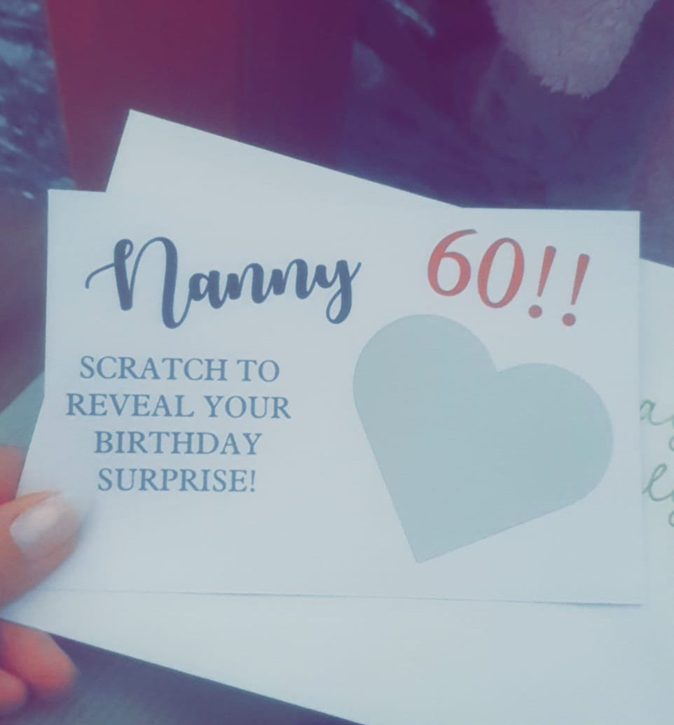 Personalised Scratch Reveal Birthday Card | Milestone Birthdays Presents Surprise