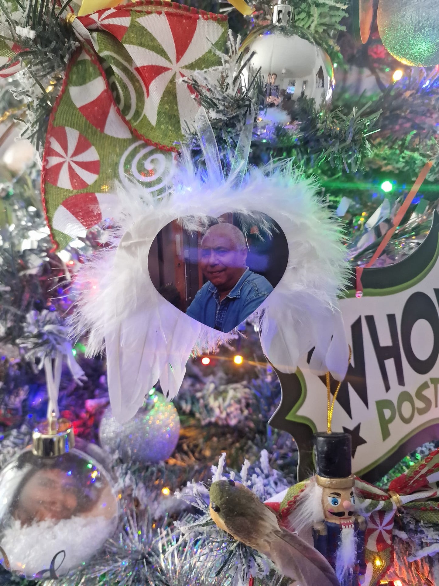 Personalised Angel wings Christmas Tree Decoration