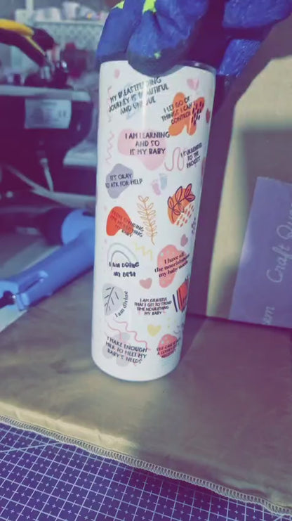 Breastfeeding Affirmation Tumbler – 20oz Skinny Stainless Steel New Mum Cup