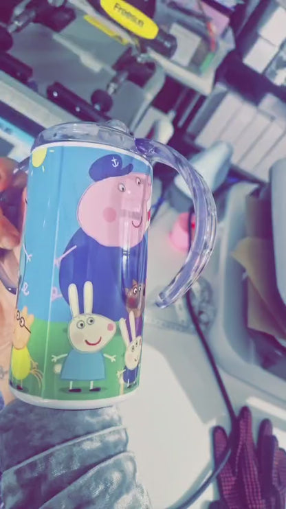 Custom Baby Sippy Cup – Personalised Toddler Training Cup with Handles