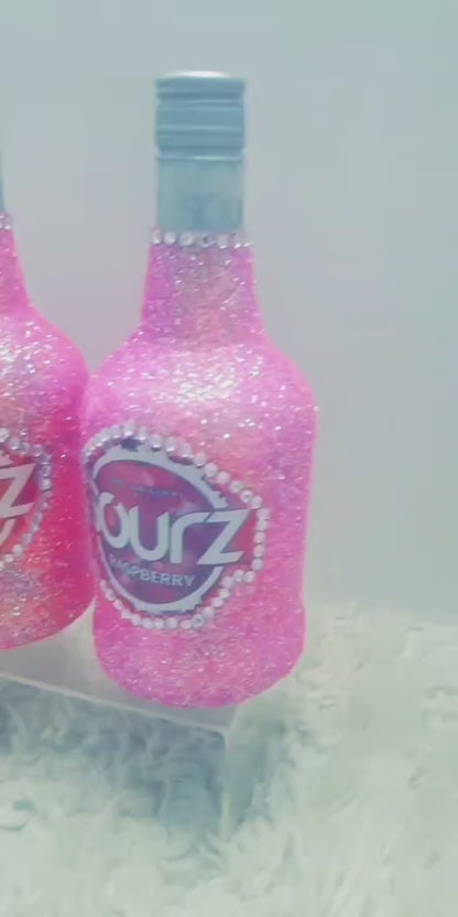 Glitz Glitter Custom Bottles - Malibu Vodka Bacardi Sours Prosecco