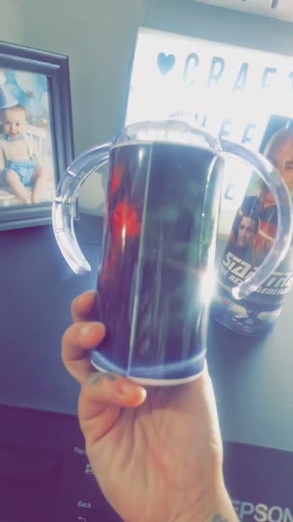 Custom Baby Sippy Cup – Personalised Toddler Training Cup with Handles