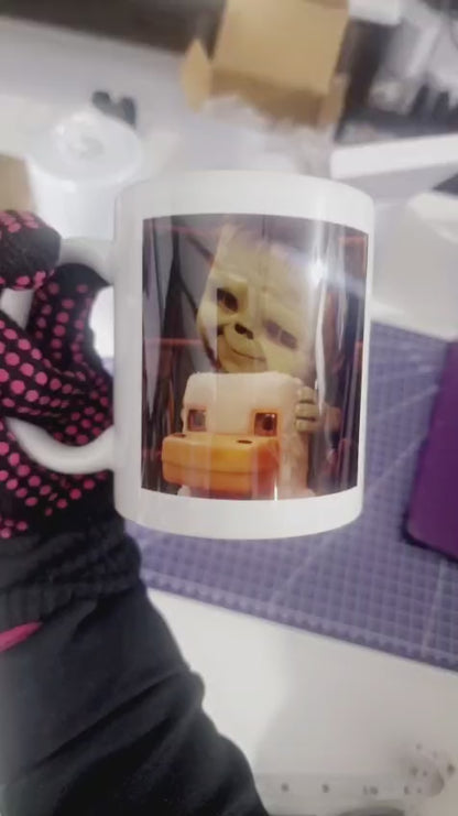 Cute Green Monster Mug | Funny Cute Character Coffee Cup