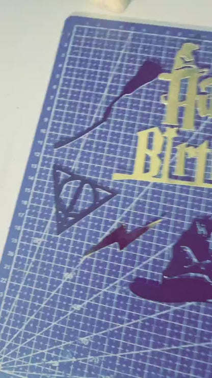 Custom Birthday Cake Topper | Personalised Name & Age Cake Decoration