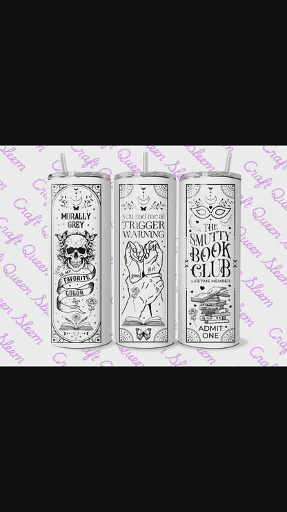 Booktok Quote Tumbler – 20oz Skinny Stainless Steel Dark Romance Book Lover Cup