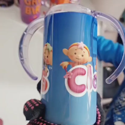 Personalised 12oz Baby Bottle Sippy Cup- Any Design