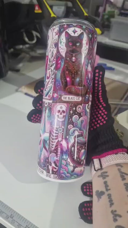 Mystical Tarot Aesthetic 20oz Tumbler | Witchy Crystal & Celestial Design Cup