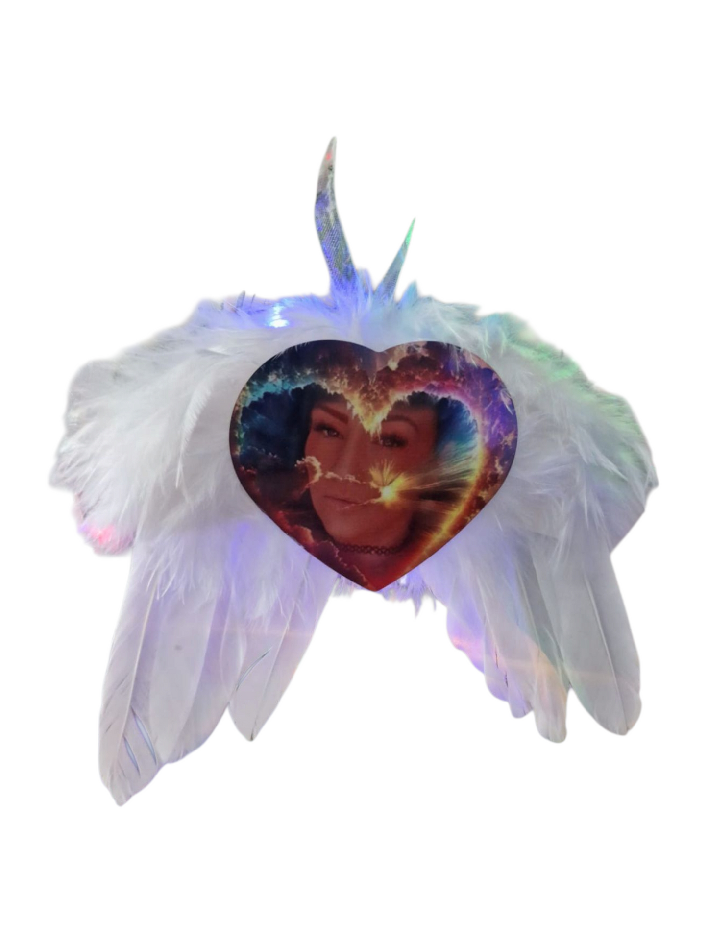 Personalised Angel Wings Photo Memorial Decoration – Christmas Remembrance Ornament