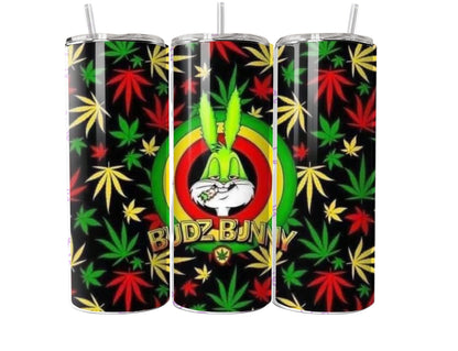 Adult Novelty Leaf Pattern Tumbler – 20oz Skinny Stainless Steel Cartoon-Style Design Cup