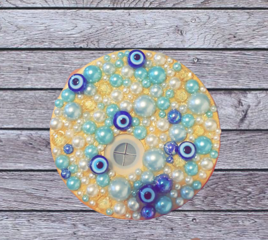 Gem Rhinestone Bamboo Lid - For 16oz Libbey Glass Can