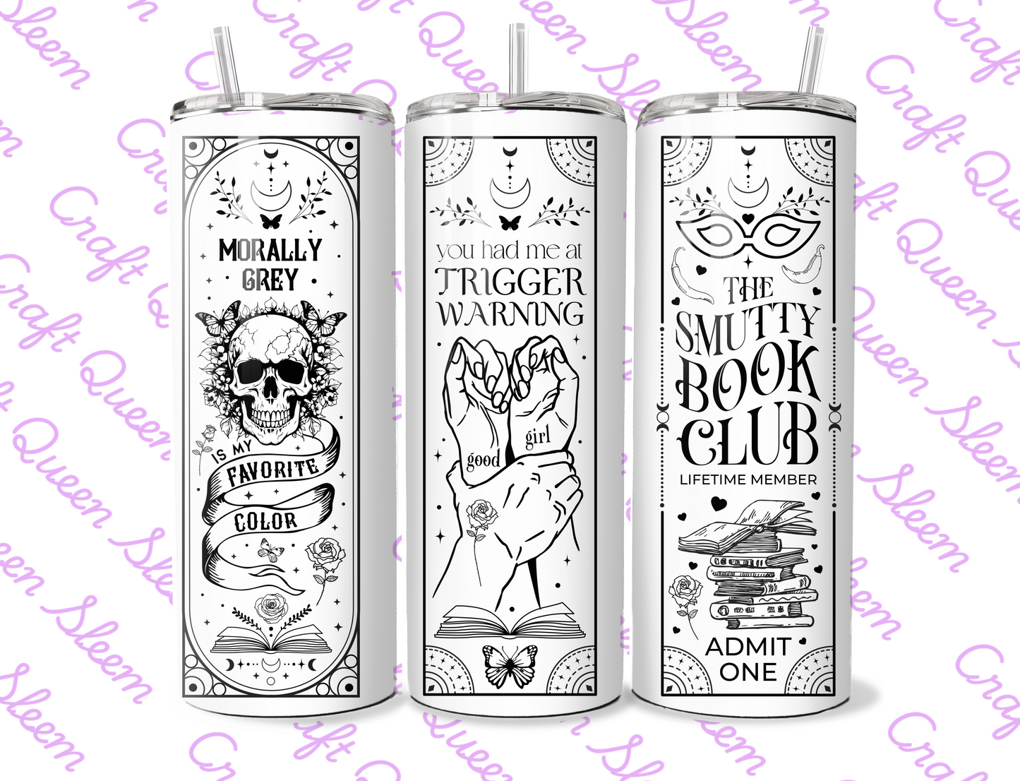 Booktok Quote Tumbler – 20oz Skinny Stainless Steel Dark Romance Book Lover Cup