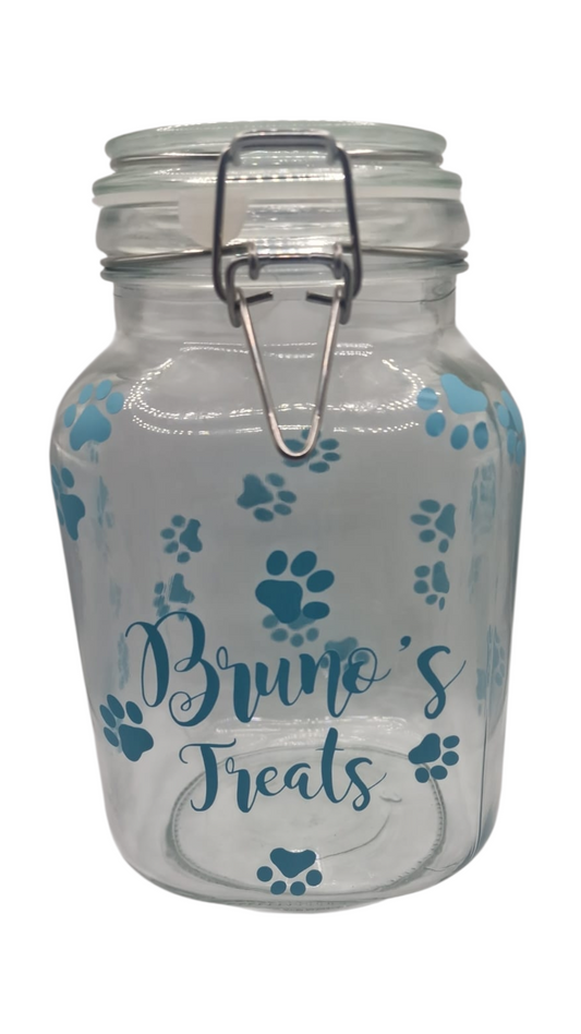 Personalised Dog Treat Jar | Small or Large Pet Treat Storage