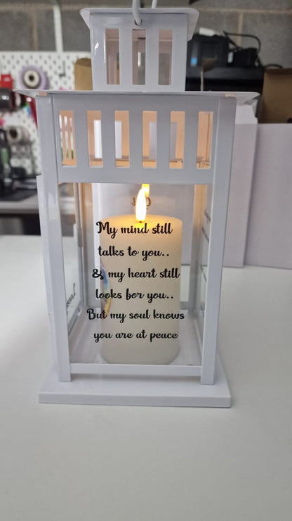 Memorial Lantern Missed Loved One With Candle