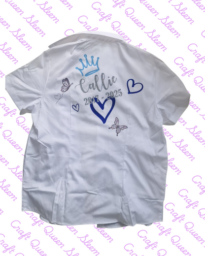 Personalised School Leavers Blouse Shirt Polo