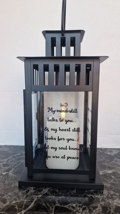 Memorial Lantern Missed Loved One With Candle