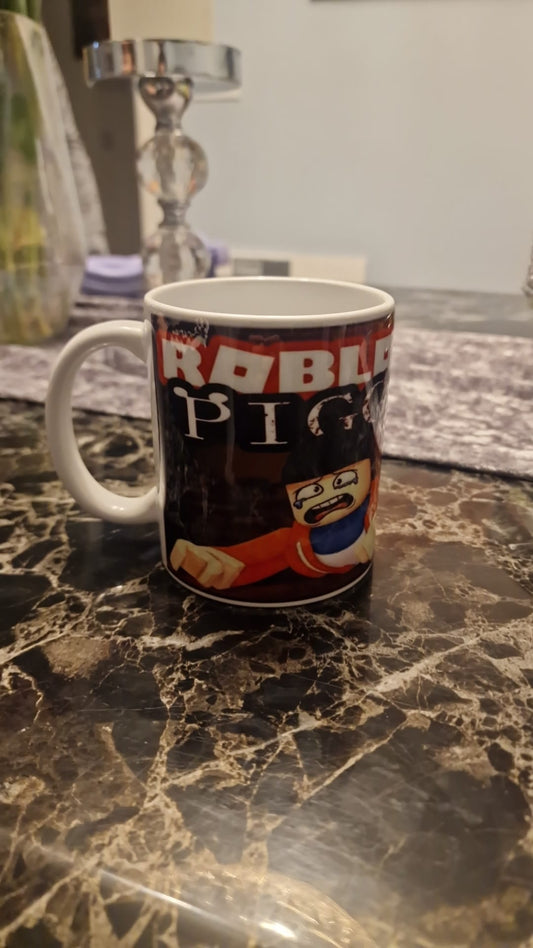 Roblox Piggy Inspired Mug | Gamer Coffee Cup | Cute & Fun Gift for Kids and Fans | Gamer Merch