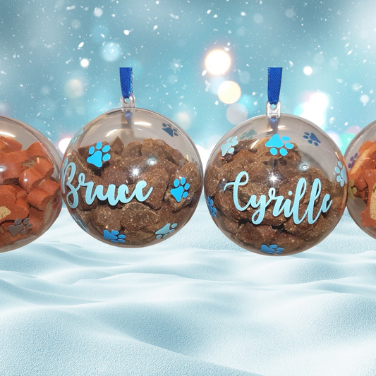 Pet Baubles Christmas Tree Decorations Dog Cat Treats