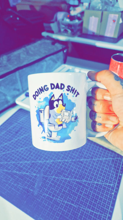 Doing Dad Sh*t Funny Mug | Rude Dad Toilet Humour Cup