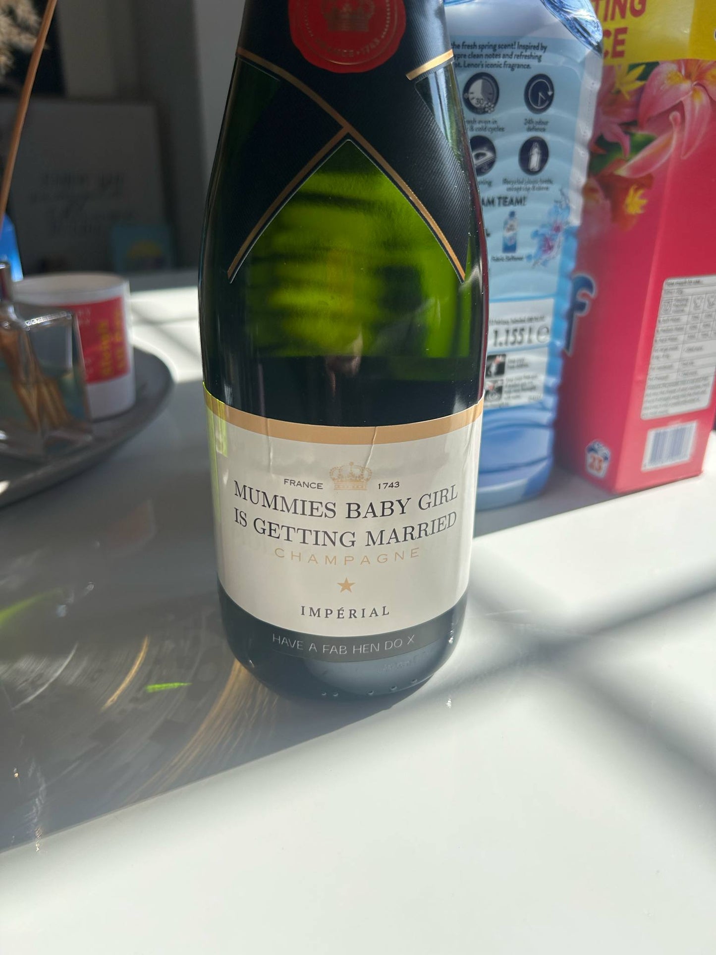 Personalised Moët Bottle Sticker | Custom Champagne Label for Celebrations