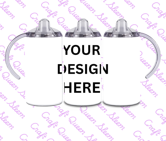 Personalised 12oz Baby Bottle Sippy Cup- Any Design