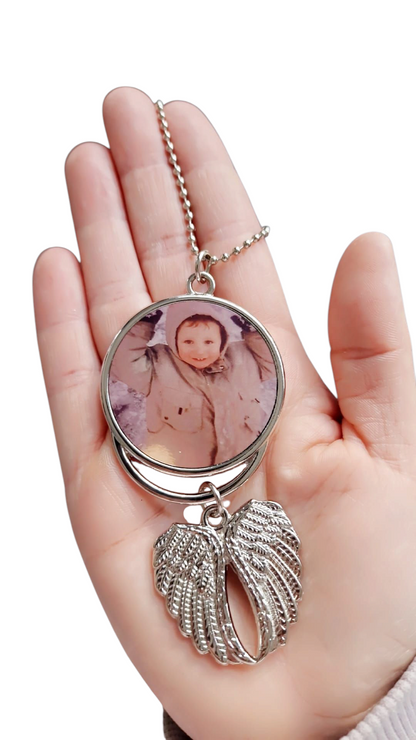 Memorial Loved One Angel Wings Car Hanger