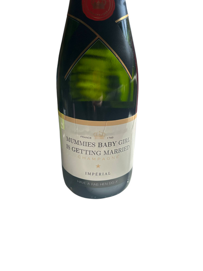 Personalised Moët Bottle Sticker | Custom Champagne Label for Celebrations