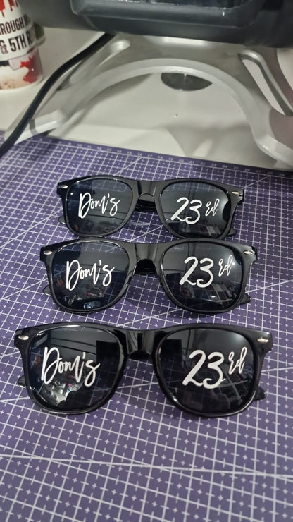 Personalised Wedding Sunglasses | Custom Names & Date | Bride & Bridal Party Glasses