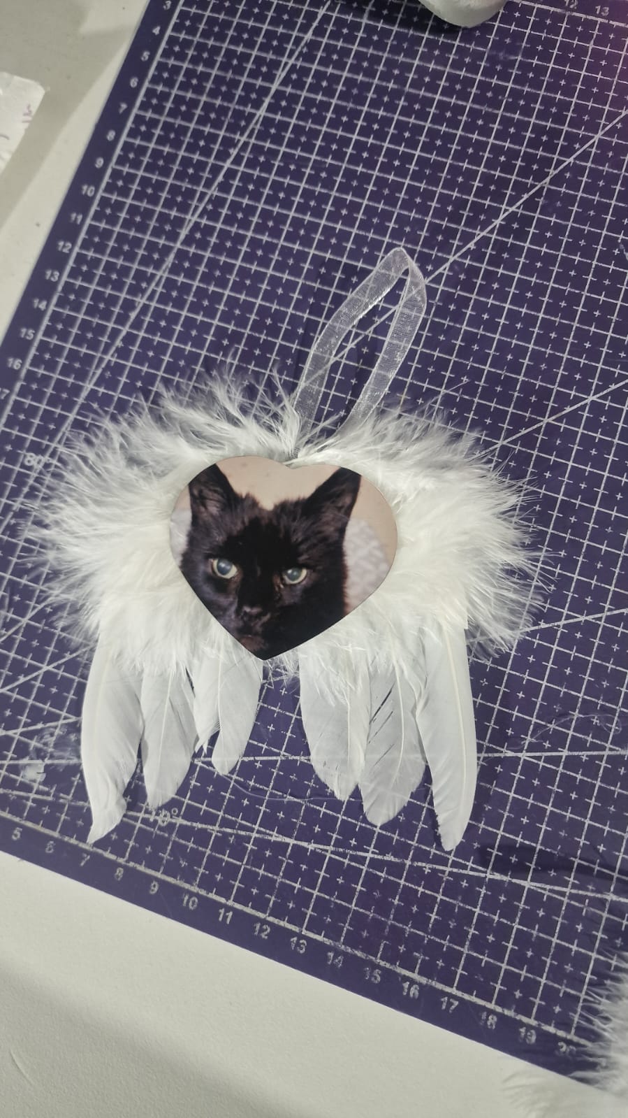 Personalised Angel Wings Photo Memorial Decoration – Christmas Remembrance Ornament