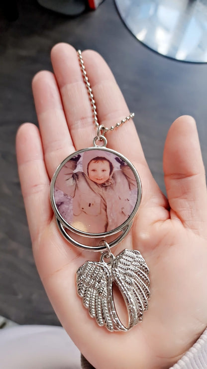 Memorial Loved One Angel Wings Car Hanger
