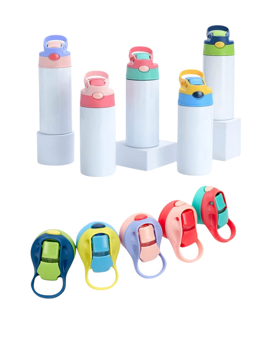 Custom Kids Water Bottle – Personalised Flip Straw Bottle with Name (Multiple Colours)