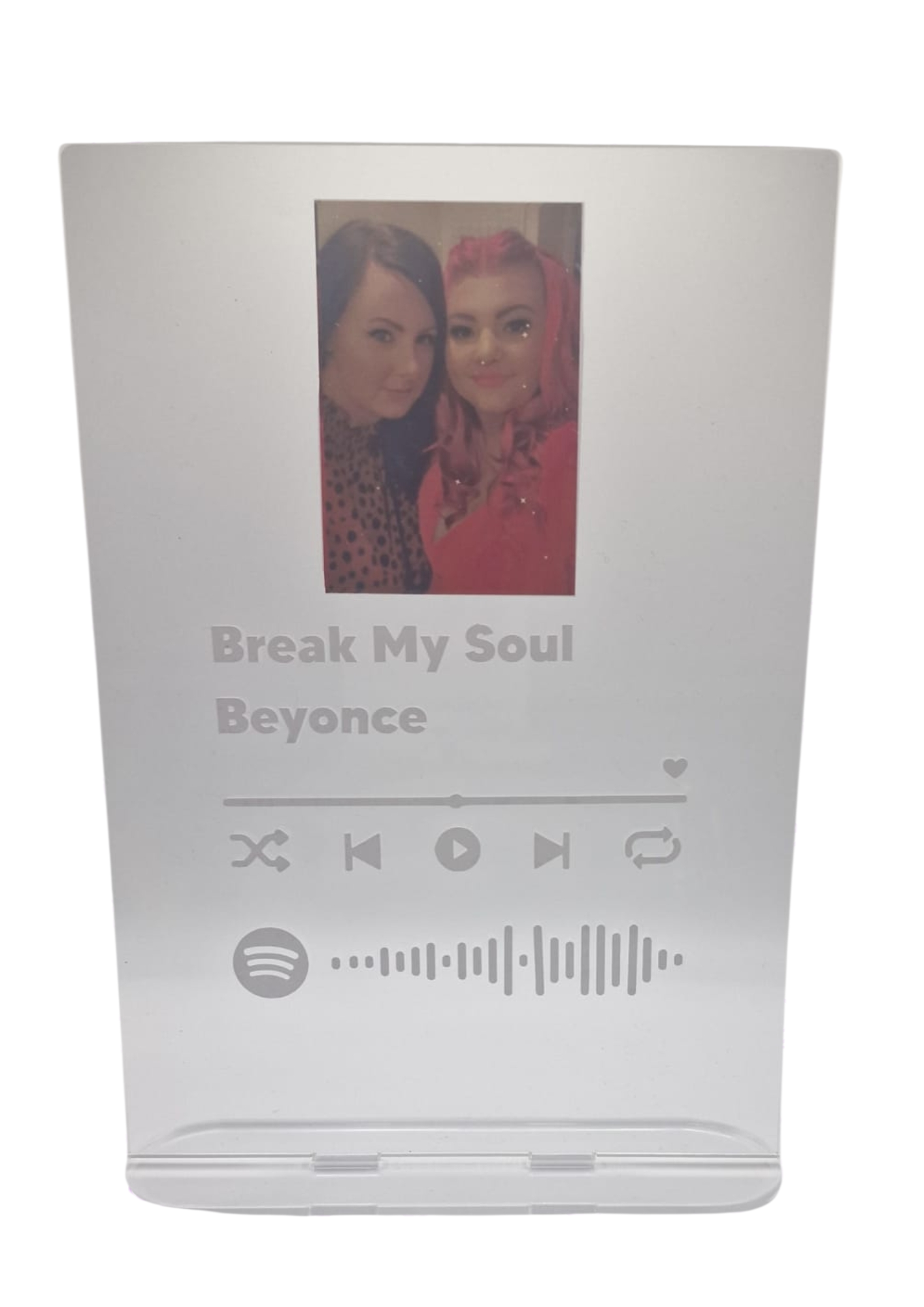 Personalised Acrylic Plaque | Custom Song & Photo Music Plaque