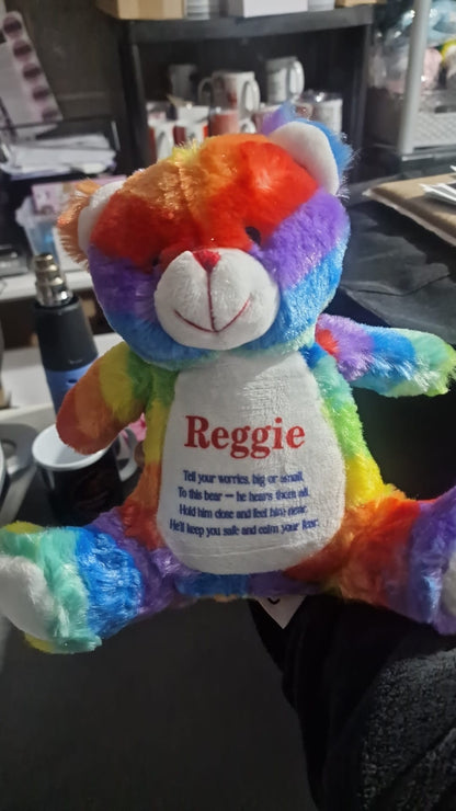 Personalised Worry Bear | Custom Name Teddy | Comfort & Anxiety Bear Gift