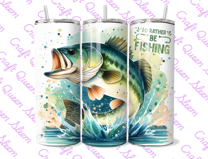 I'd Rather Be Fishing 20oz Tumbler